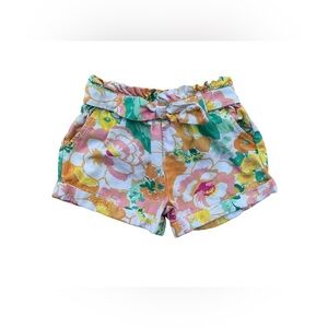 Janie and Jack Size 4 Floral Paperbag Waist Shorts